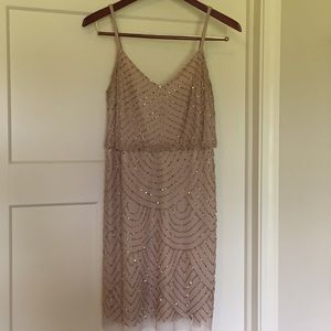 Adrianna Papell Sequin Blouson Dress.